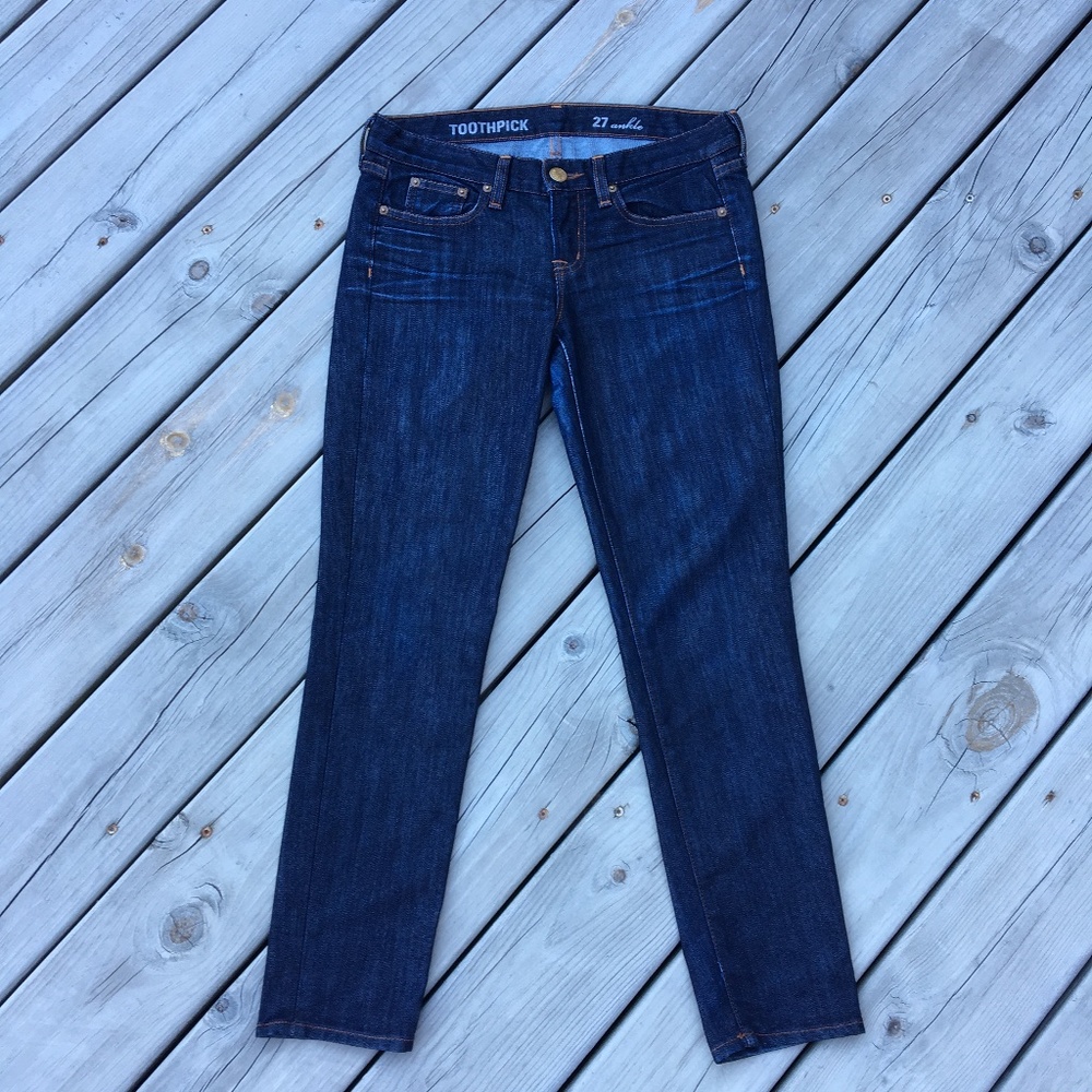 J Crew Ankle Stretch Toothpick Jeans Size 27